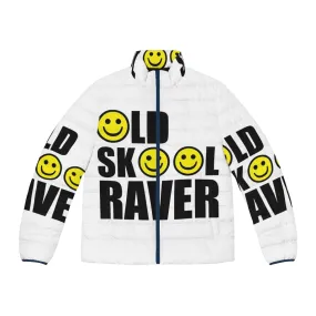 90s Oldskool Raver Smiley Puffer Jacket | Neon Rave Fashion