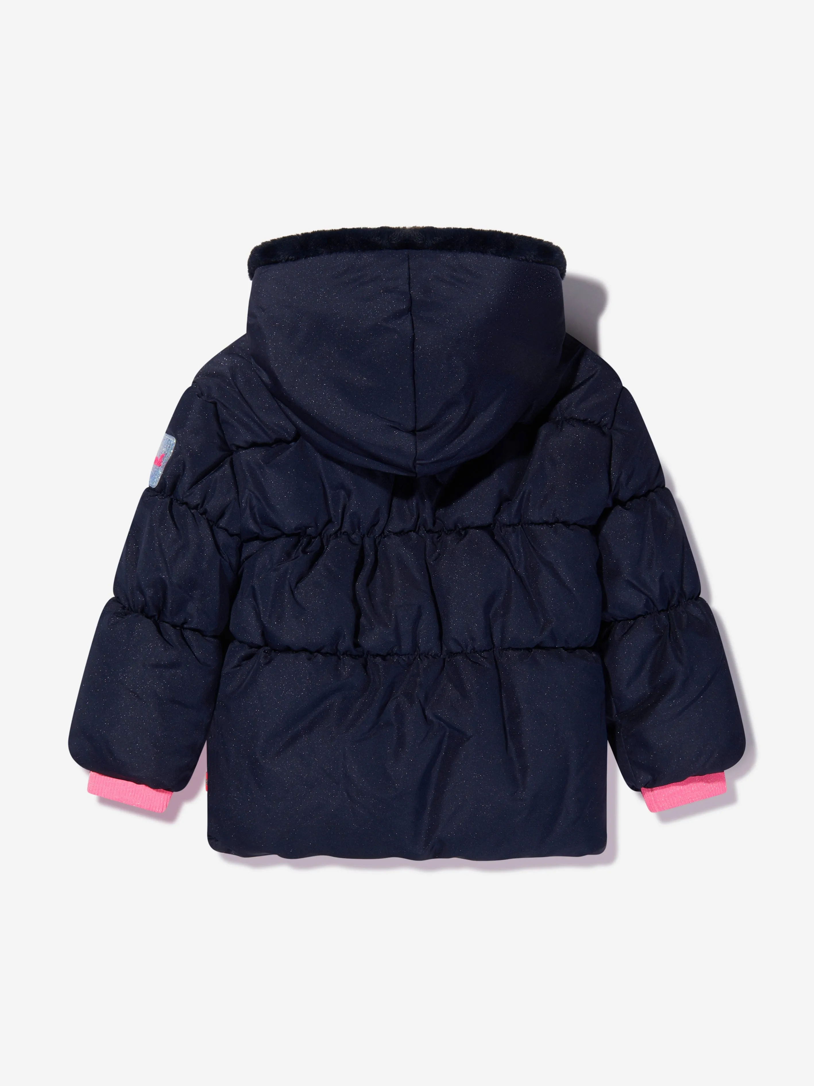 Billieblush Girls Hooded Glitter Puffer Jacket