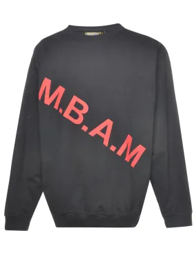 Black M.B.A.M Printed Sweatshirt - M