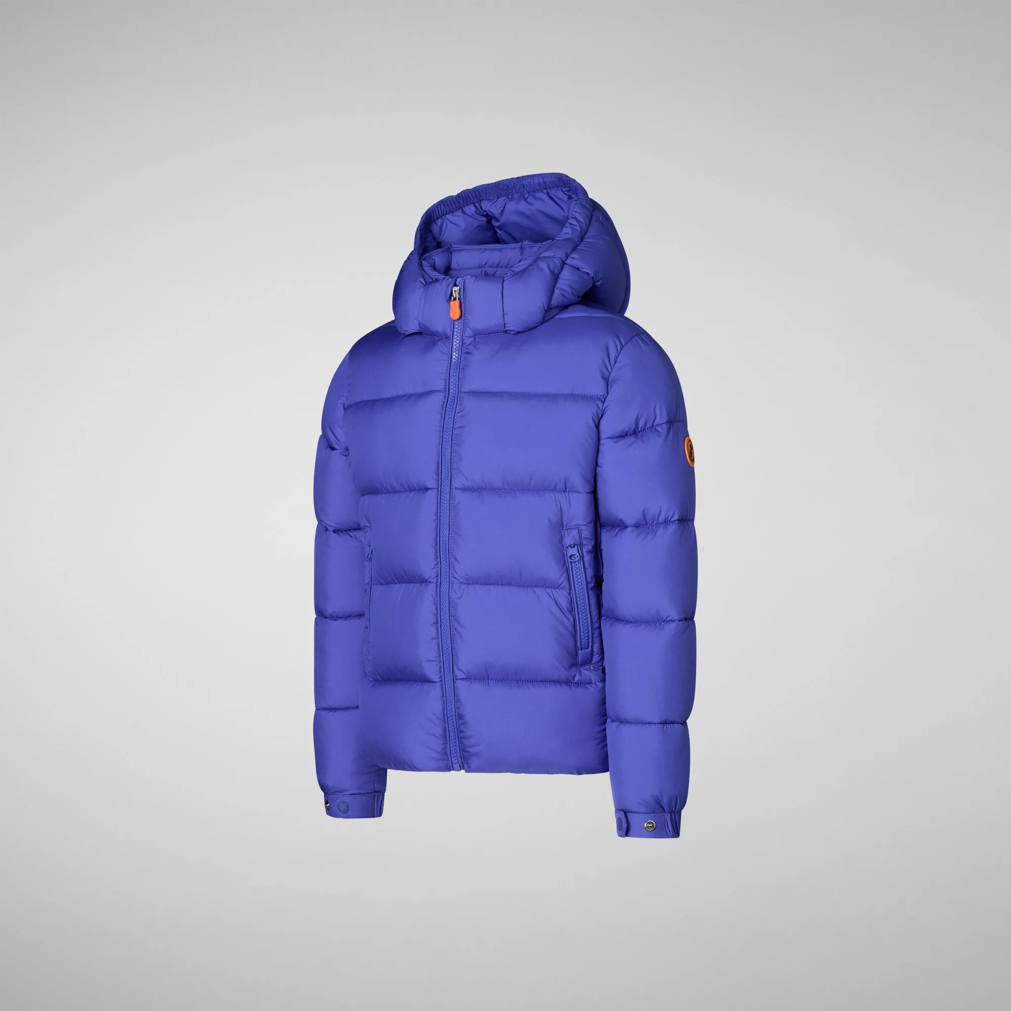 Boys' animal free puffer jacket Foster in gentian blue