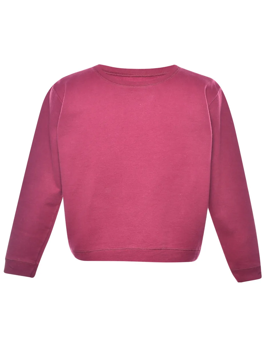 Burgundy Plain Sweatshirt - M