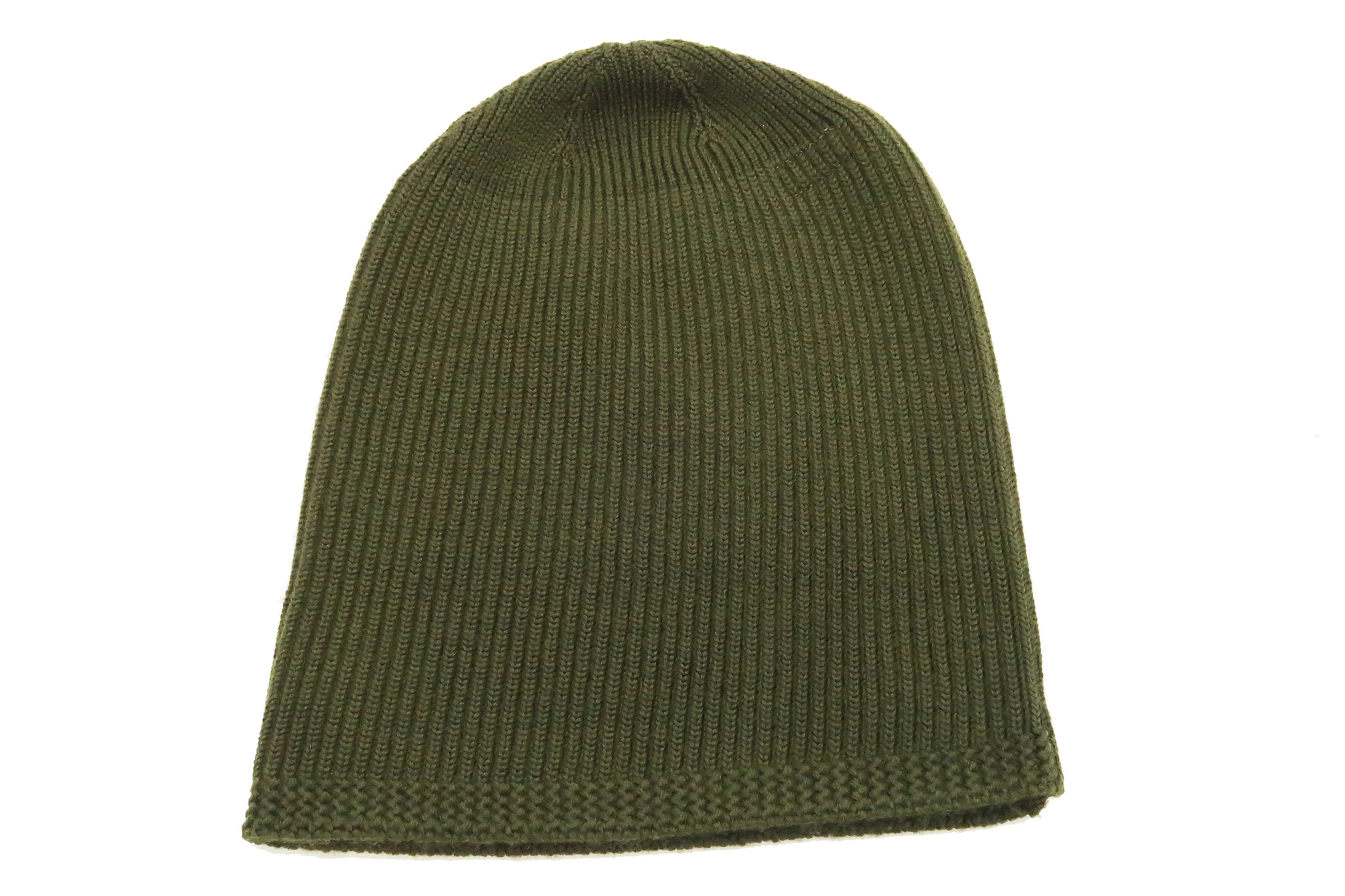 Buzz Rickson Watch Cap Men's Wool Winter Knit Hat USAAF A-4 Mechanics Cap with Stencil BR02722 Olive