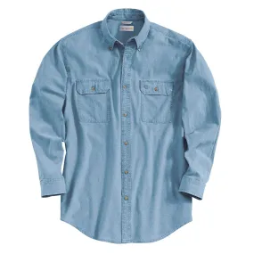 Carhartt Men's Blue Chambray Fort Solid L/S Shirt