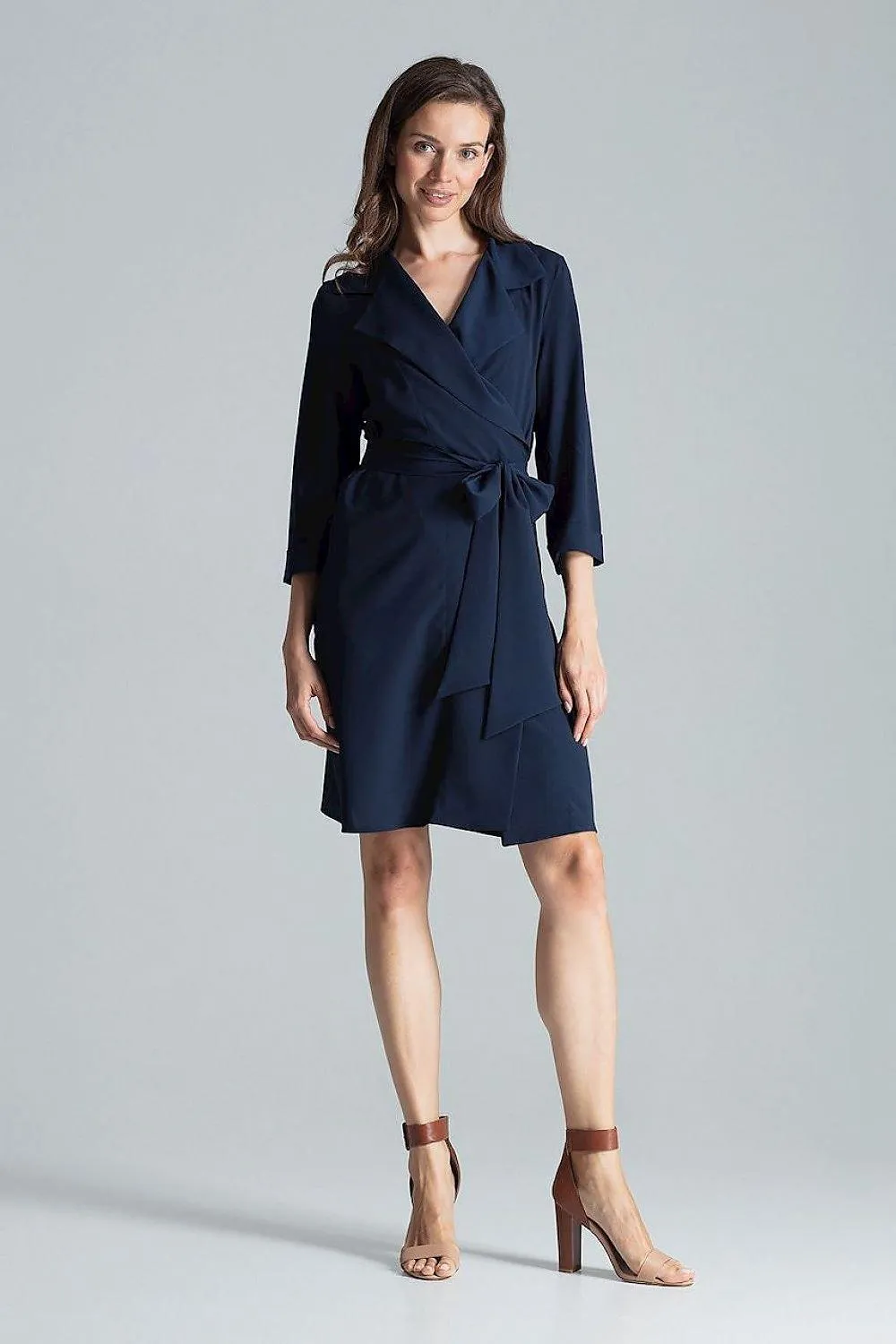 Chic Adjustable Waist-Tie Shirt Dress with Trendy Patterns