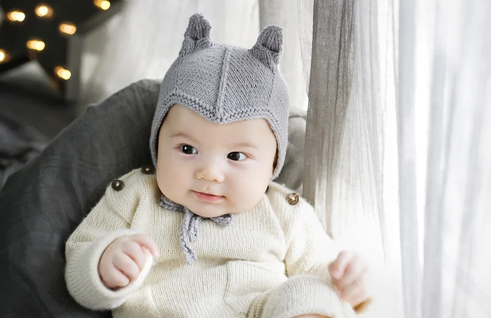 Chou Grey Knit Bonnet