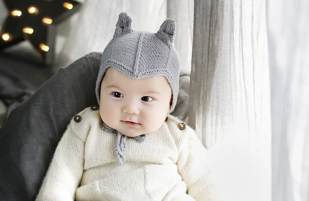 Chou Grey Knit Bonnet