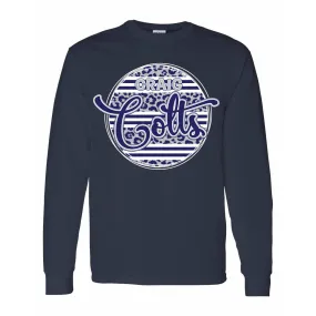 Craig Colts - Animal Print Stripe Circle Long Sleeve T-Shirt