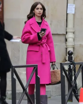 Emily in Paris Pink Long Coat