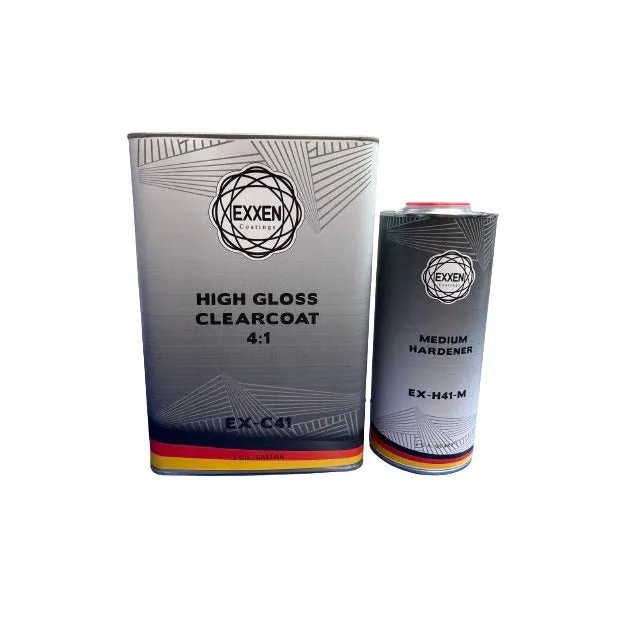 EXXEN COATINGS HIGH GLOSS CLEAR COAT 4:1 W/QT HARDENER