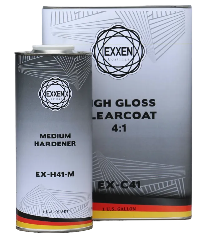 EXXEN COATINGS HIGH GLOSS CLEAR COAT 4:1 W/QT HARDENER