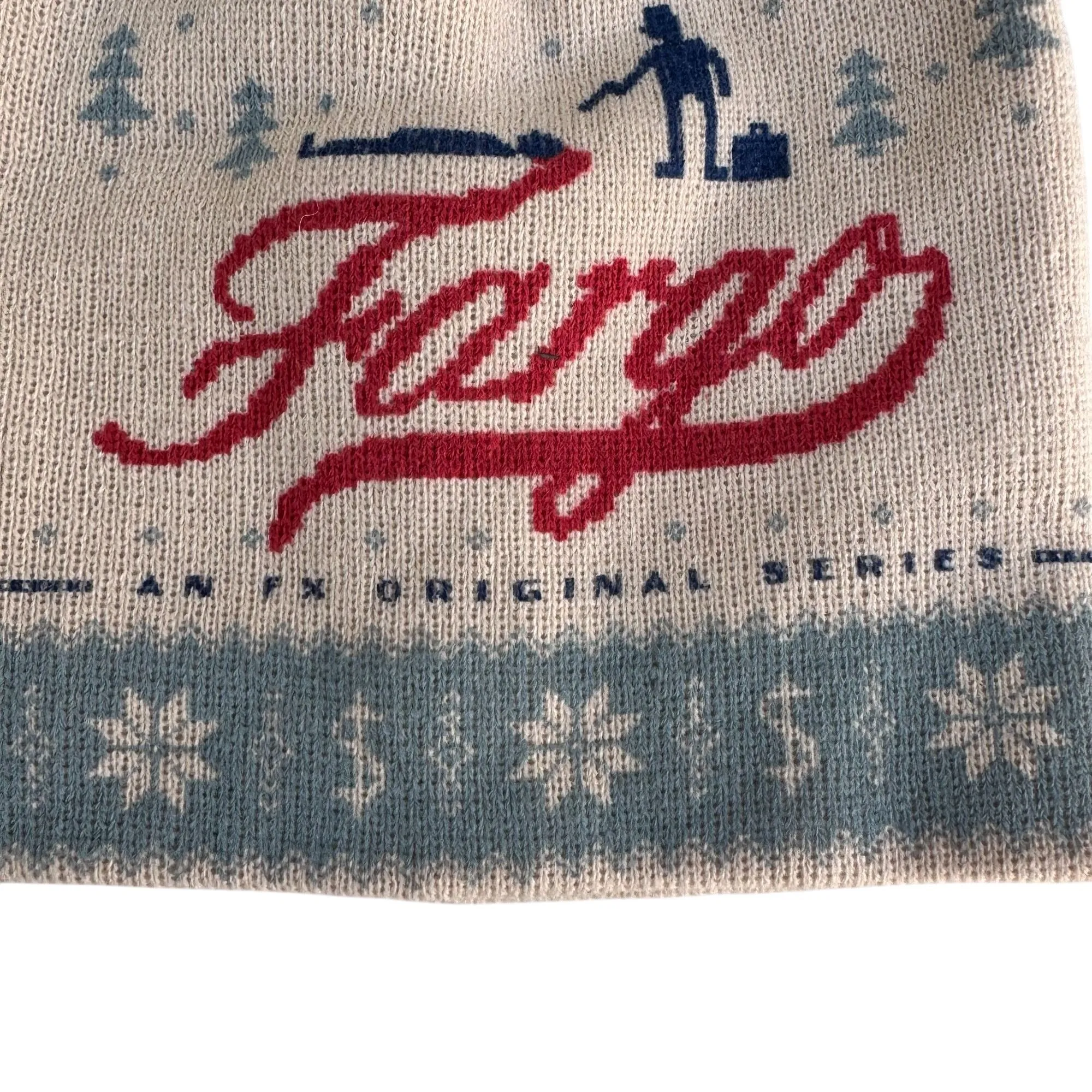 Fargo FX Original Series 2014 Knit Fair Isle Beanie Winter Beige Blue Unisex Hat