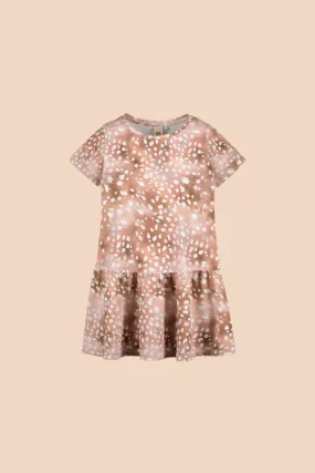 Frill T-Shirt Dress, Copper Bambi