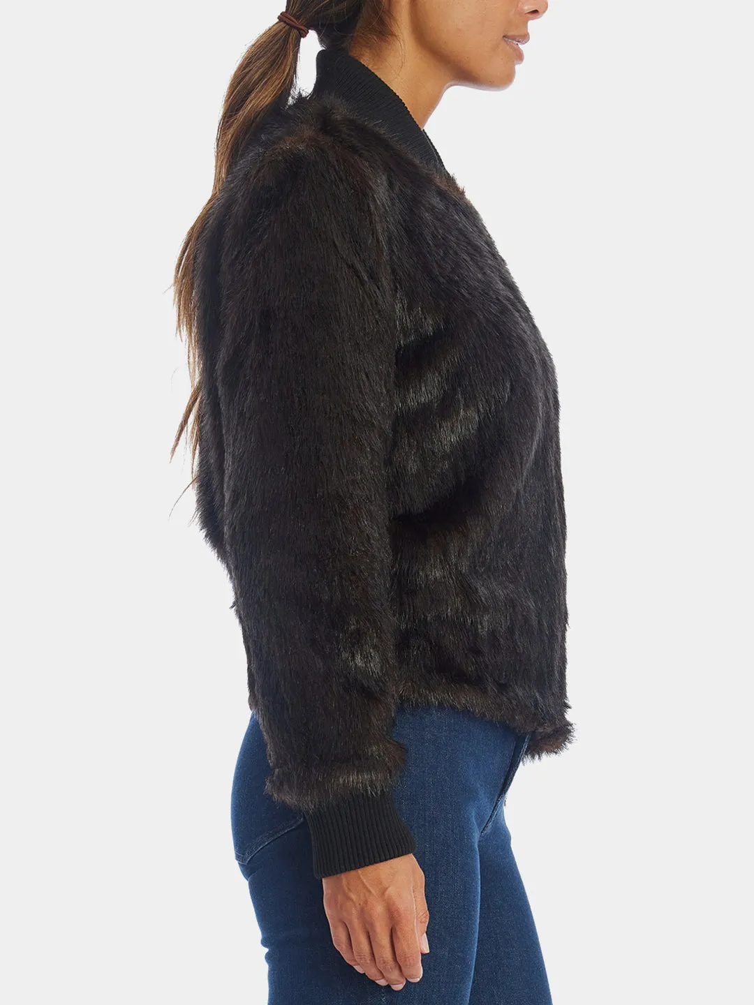 Genevieve Faux Fur Bomber Jacket