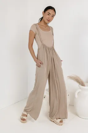 Keely Overall Pants in Sand - FINAL SALE