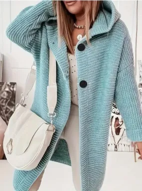 Knitted Hooded Coat