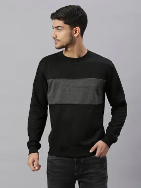 Men's Black Regular Fit Winterwear Sweatshirts