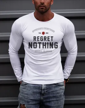 Mens Long Sleeve T-shirt "Regret Nothing" MD982