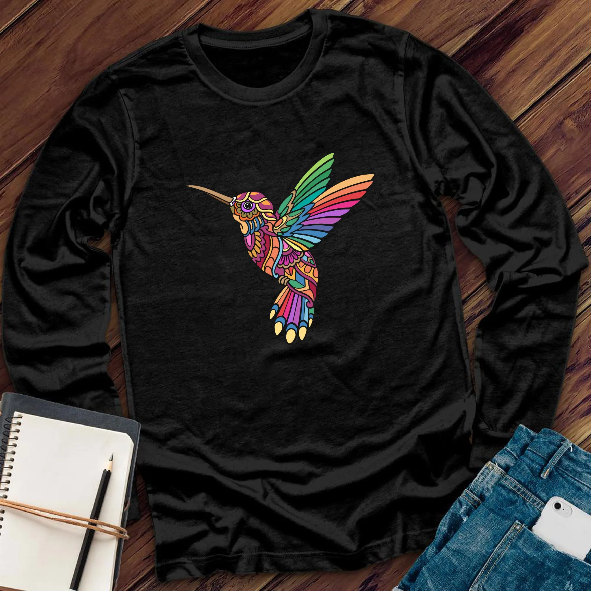 Mosaic Hummingbird Long Sleeve