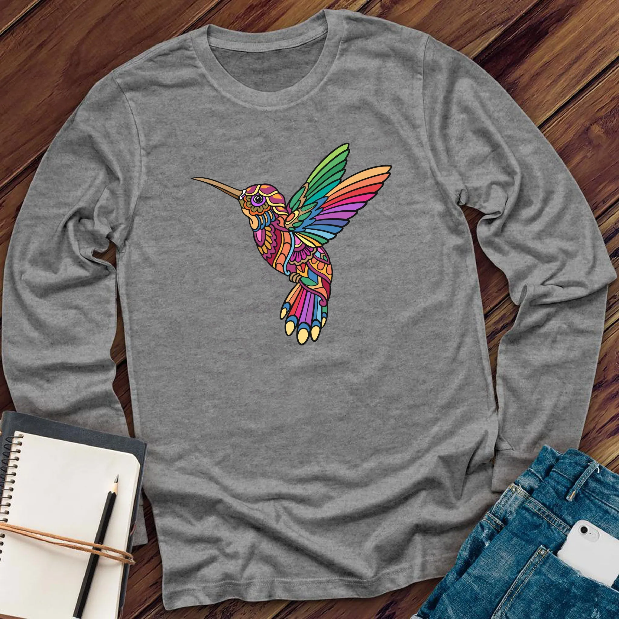 Mosaic Hummingbird Long Sleeve