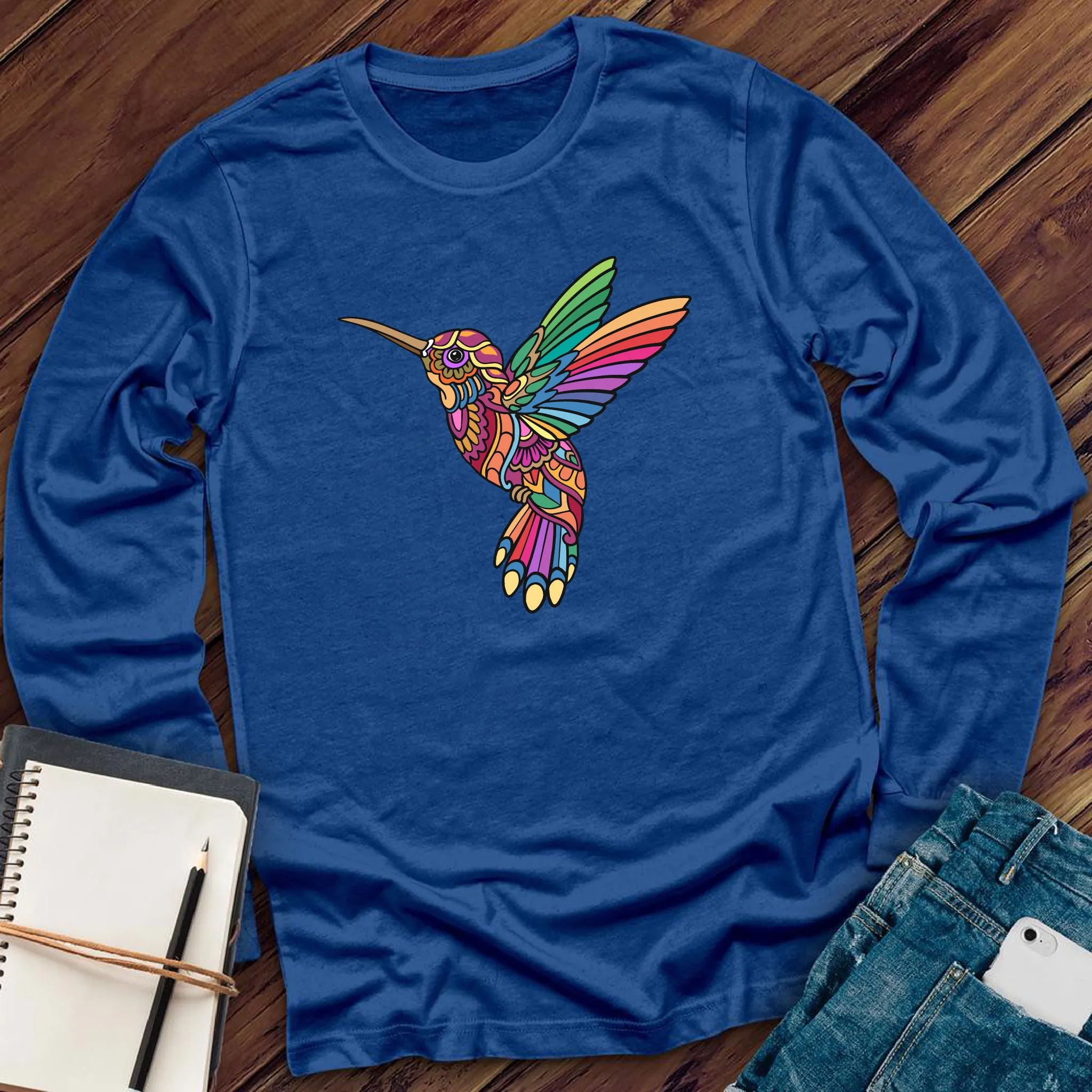 Mosaic Hummingbird Long Sleeve