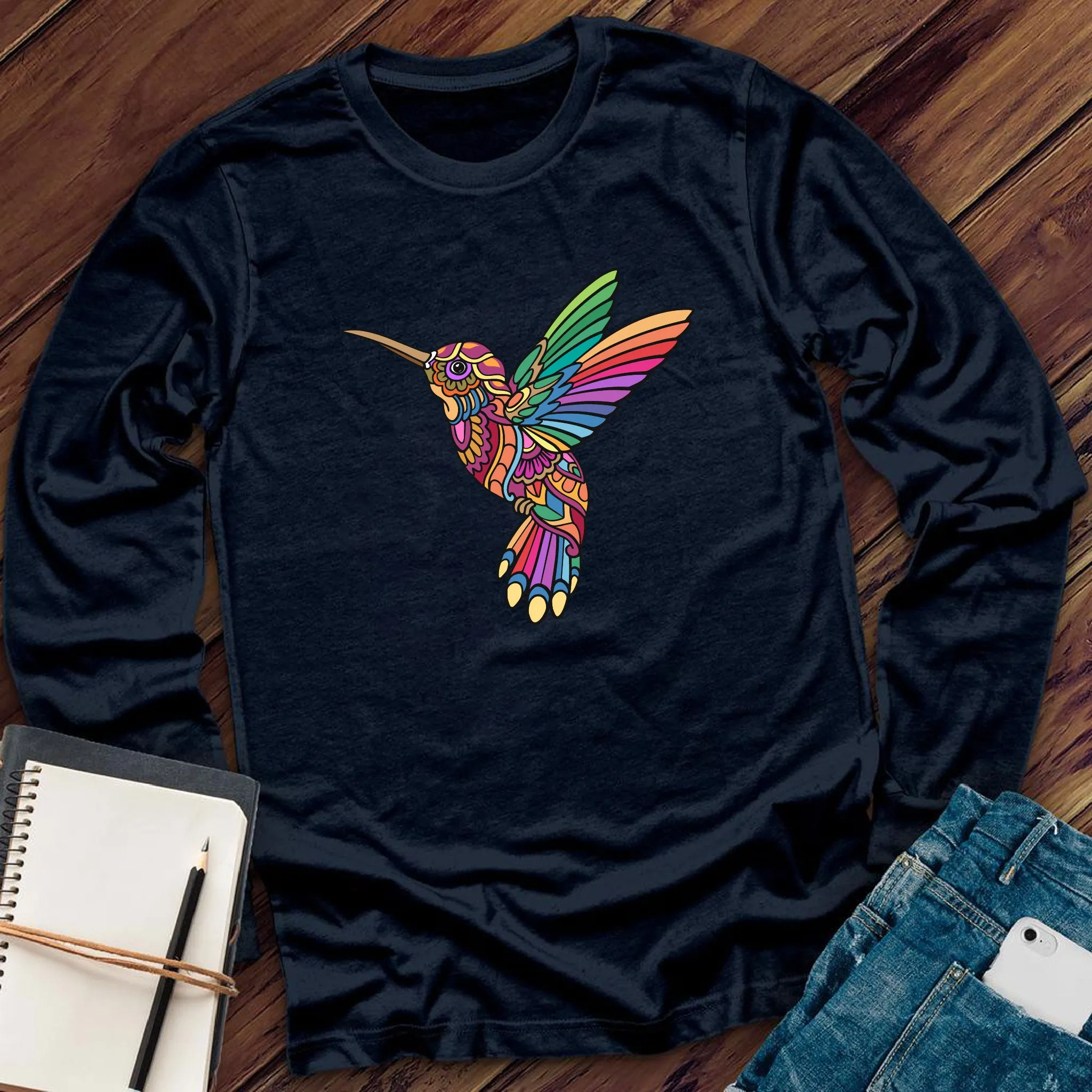 Mosaic Hummingbird Long Sleeve