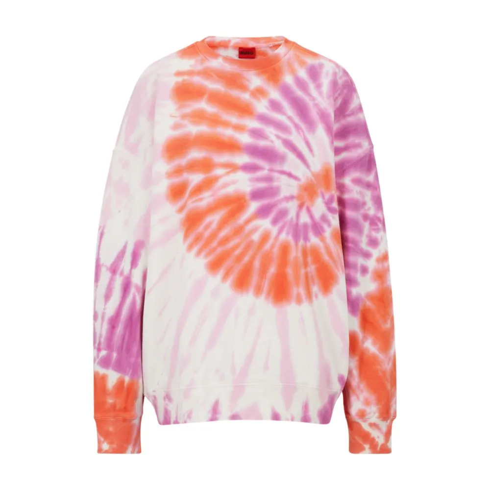 Oversized-fit cotton sweatshirt with seasonal artwork