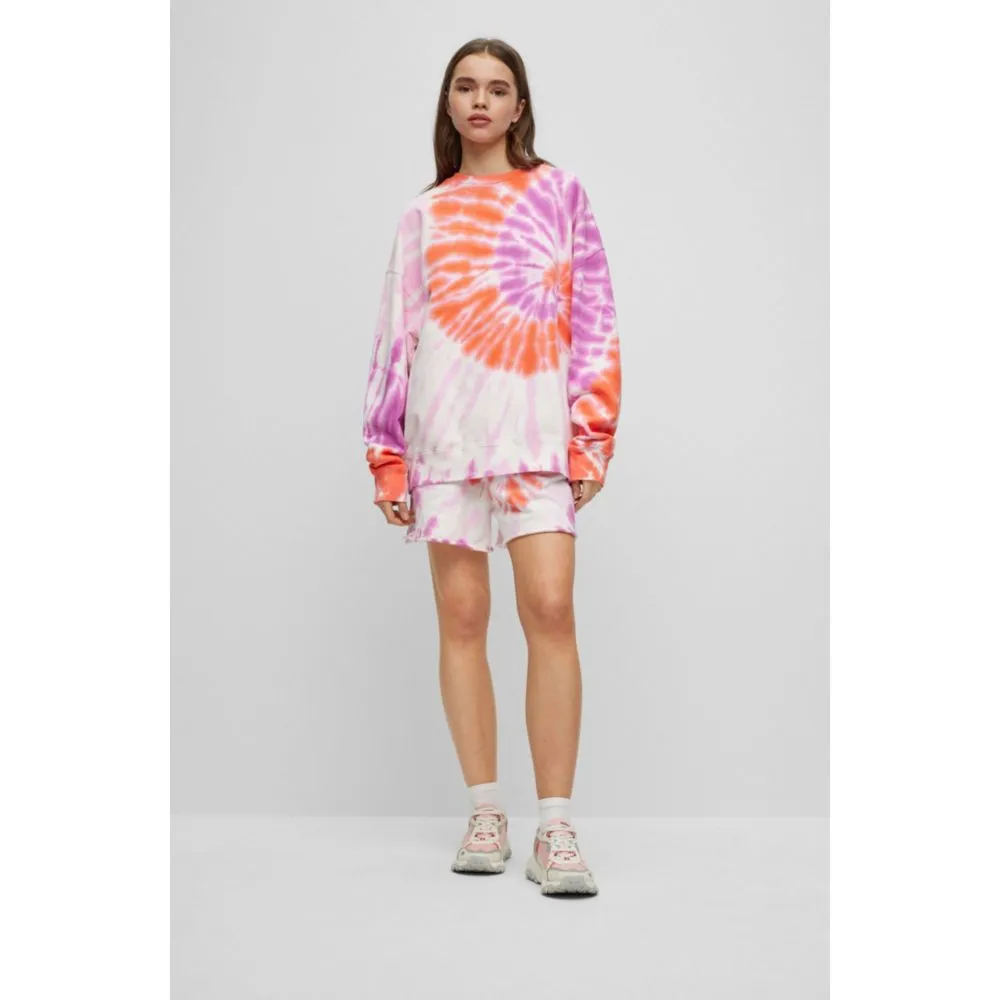 Oversized-fit cotton sweatshirt with seasonal artwork