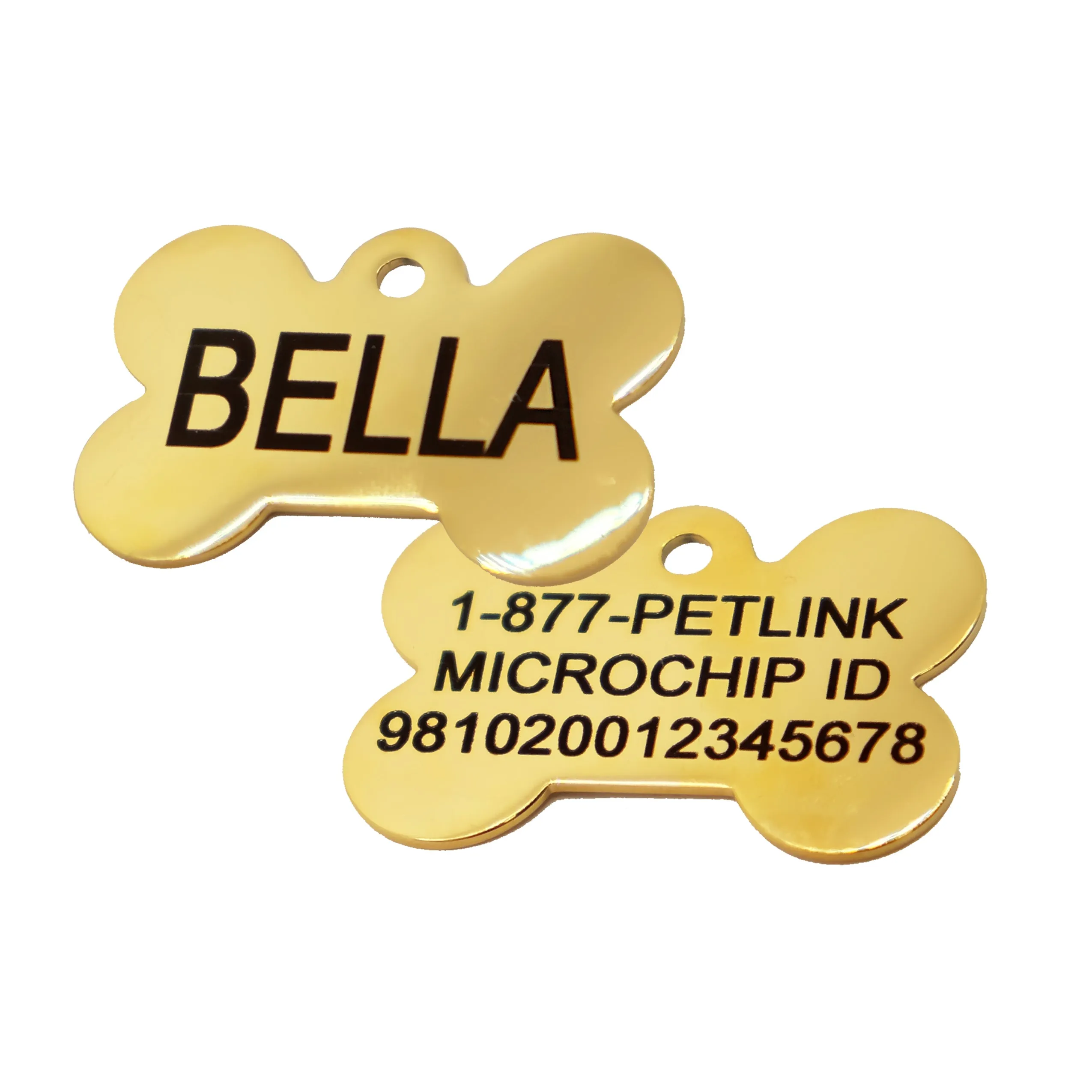 Personalized Stainless Steel Shape Collar Tags