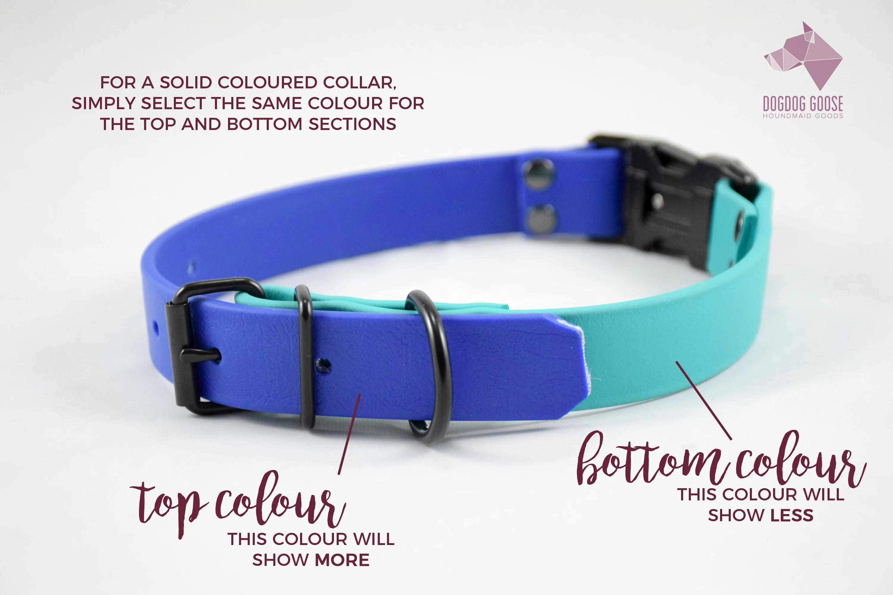 PREMADE COLLECTION - Lagoon & Mango with Black Biothane Dog Collar