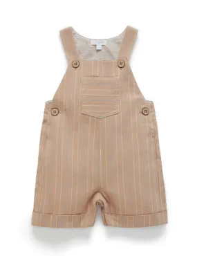 Purebaby Linen Blend Overall - Taupe Stripe