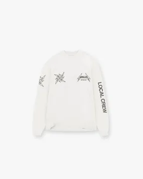 Represent X Metallica™️ Local Crew Long Sleeve T-Shirt - Flat White