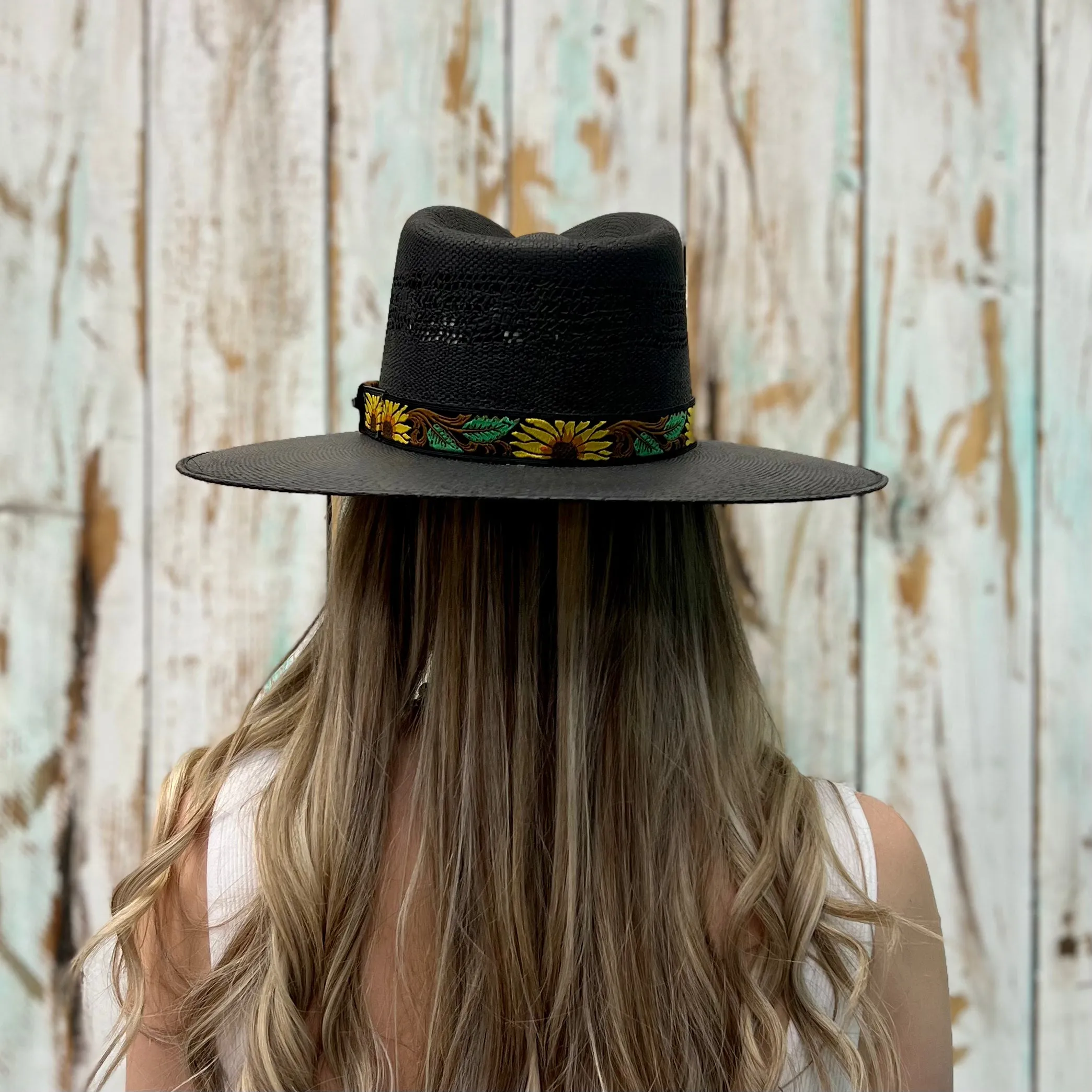 Rolling Around In The Sunflowers Straw Hat