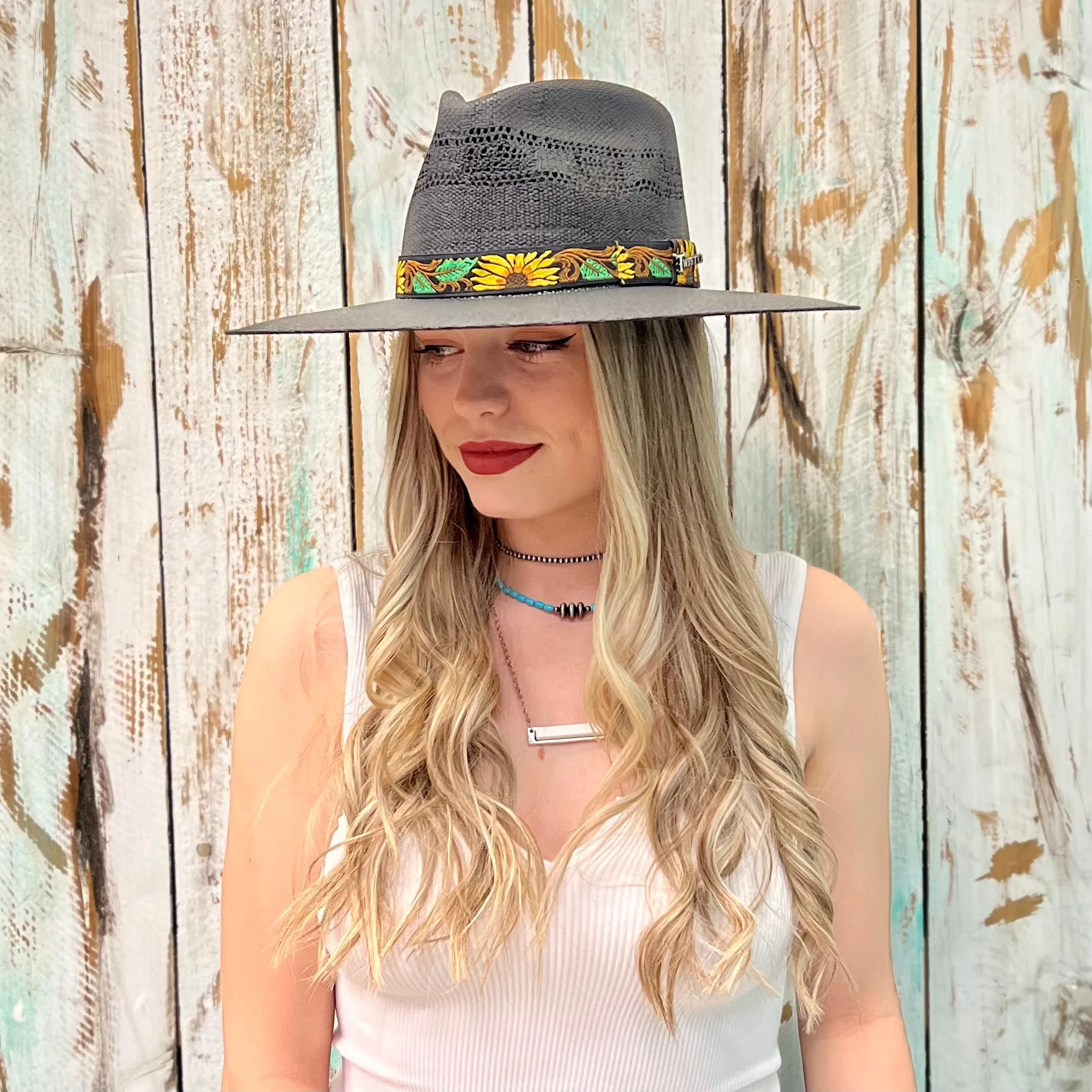 Rolling Around In The Sunflowers Straw Hat