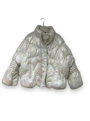 Rubynee Vintage y2k Reflective white puffer jacket