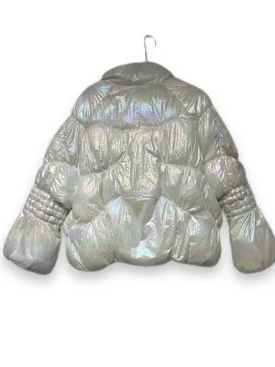 Rubynee Vintage y2k Reflective white puffer jacket