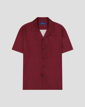 SG Camp Collar Shirt - Red Aztec