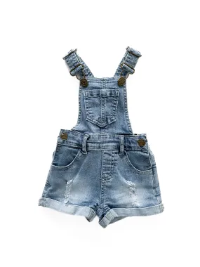 Shortie Denim Overall - Light Wash