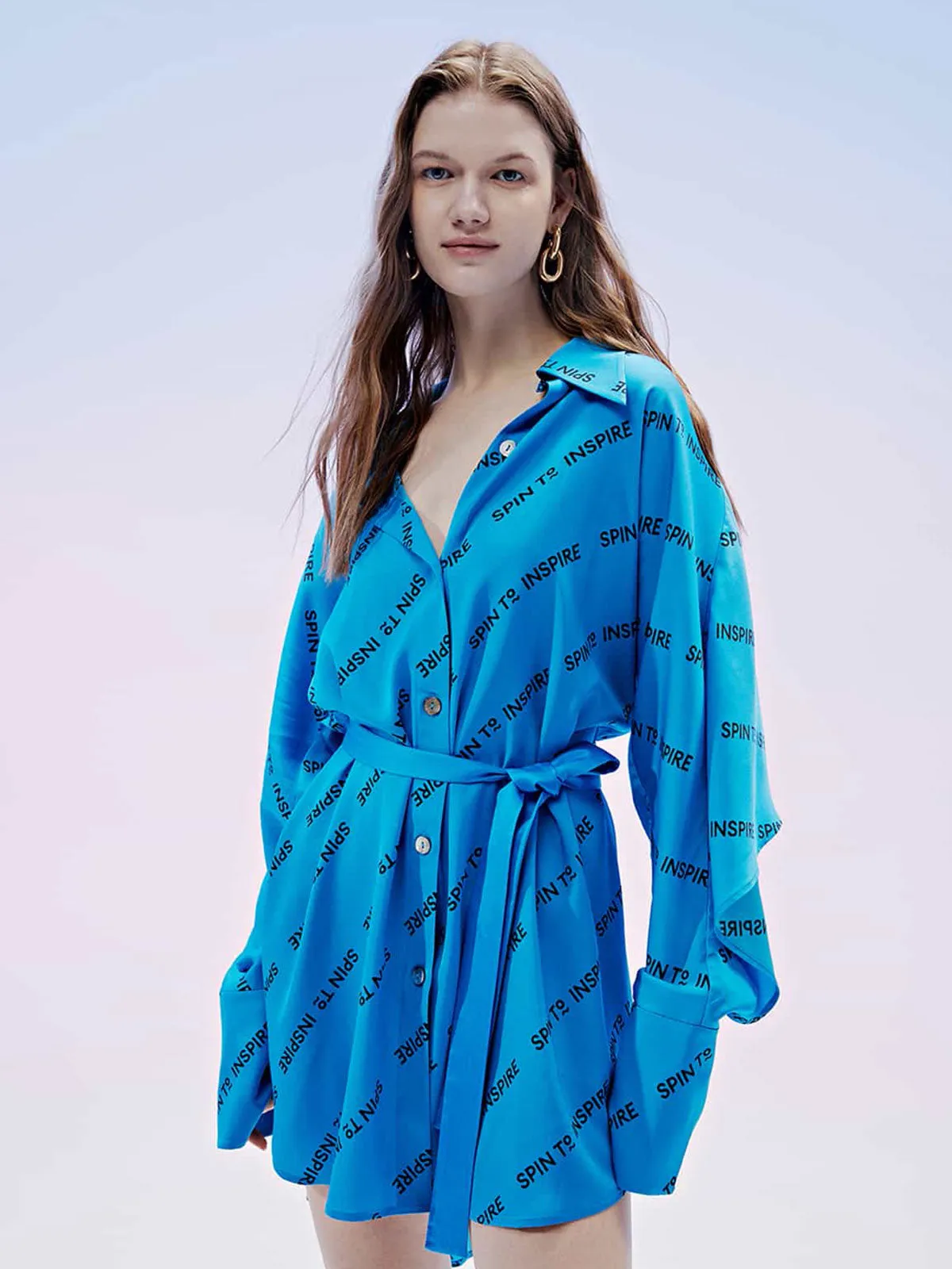 SILKINC Meditation Silk Shirt Dress