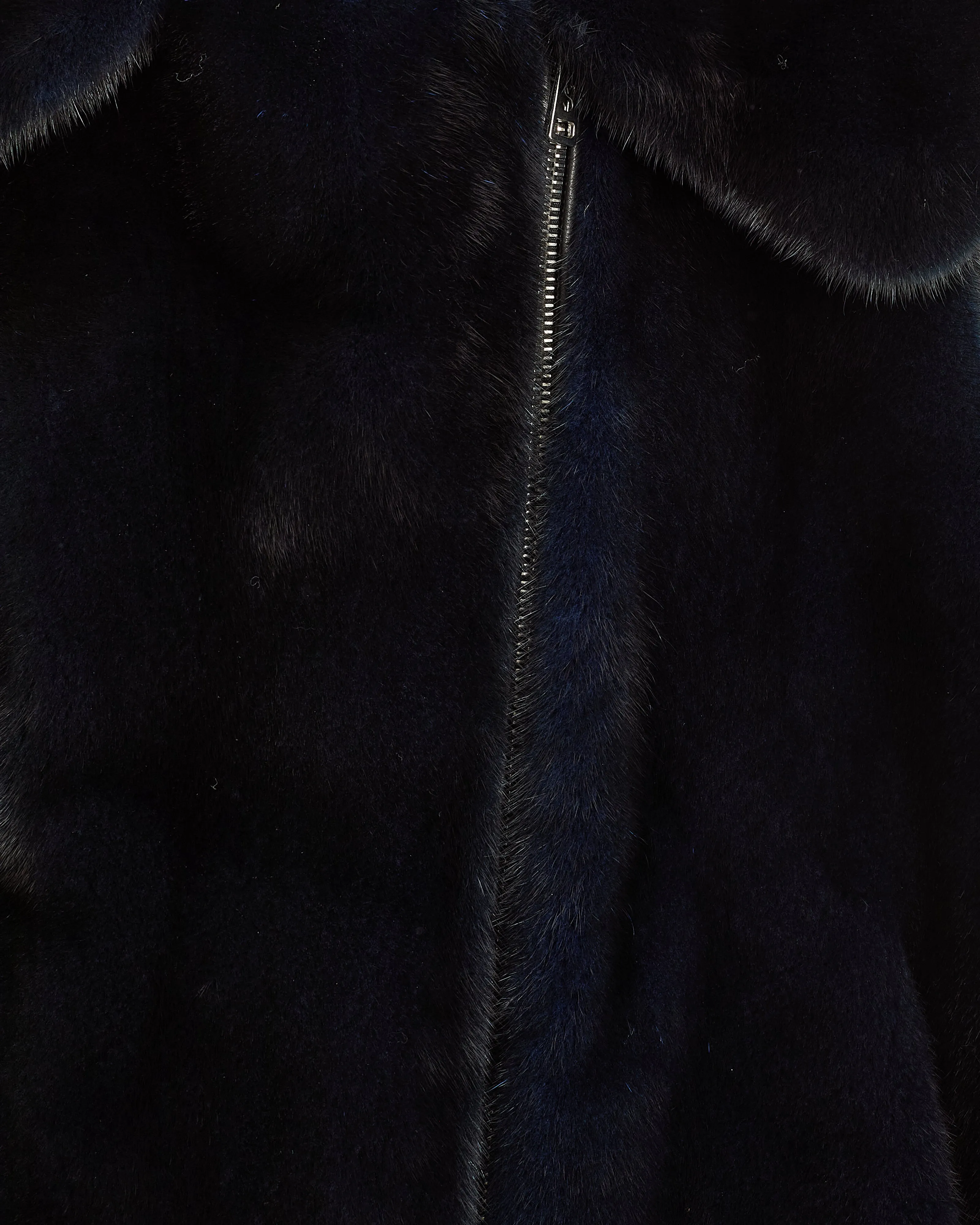 Sleeveless mink fur gilet