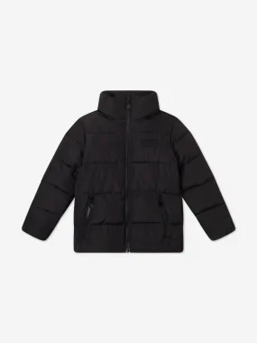 Stella McCartney Kids Branded Puffer Jacket in Black