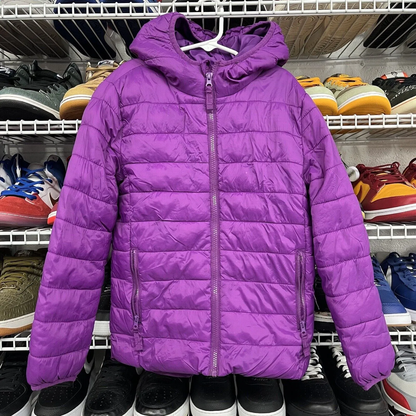 There Abouts Girls Purple Puffer Jacket Coat Size Kids Small