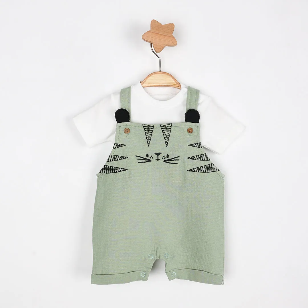 Tiger Baby Boys Overall Set