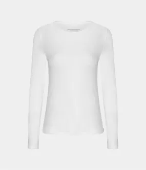 White bamboo long sleeve t-shirt