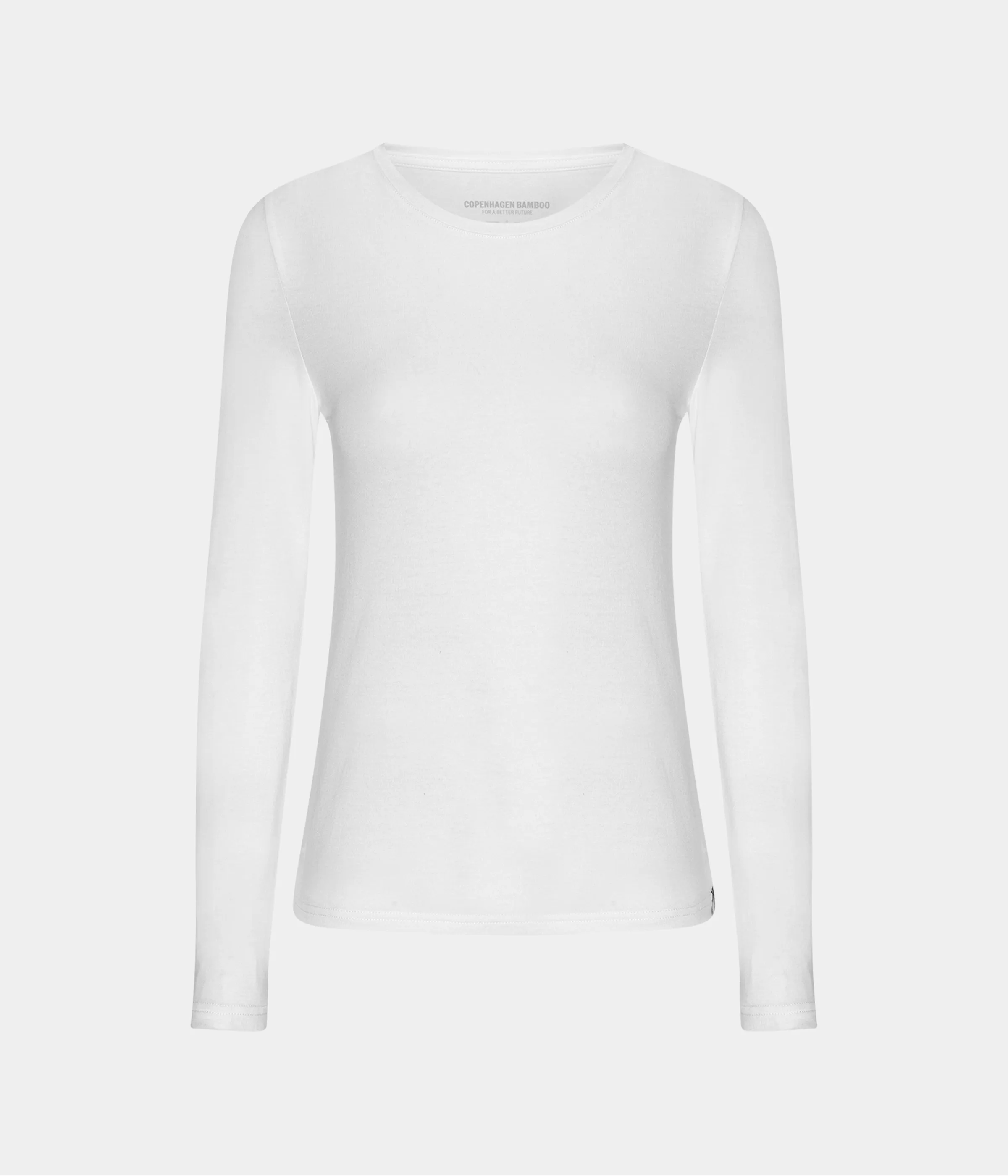 White bamboo long sleeve t-shirt